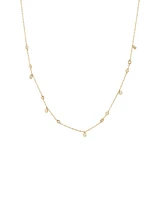 Station Necklace with 0.34 Carat TW of Diamonds in 10kt Yellow Gold