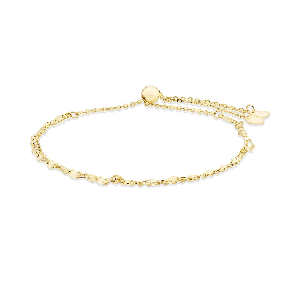 25cm Multistrand Bolo Bracelet in 10kt Yellow Gold