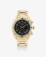 Men's Solar Chronograph Watch with 0.50 Carat TW of Diamonds in Gold Tone Stainless Steel