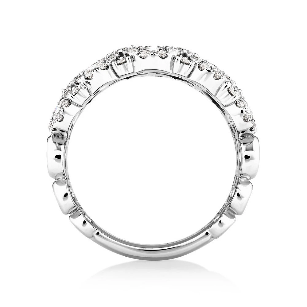 3 Row Bubble Ring with 3.00 Carat TW Diamonds in 14kt Gold