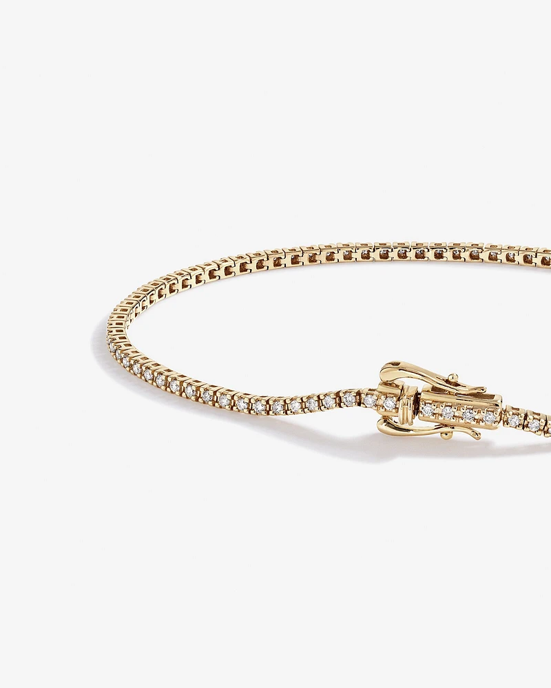 0.82 Carat TW Diamond Tennis Bracelet in 10kt Yellow Gold