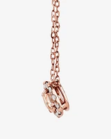 Pendentif avec Morganite & 0,14 Carat TW de Diamants en Or Rose 10kt