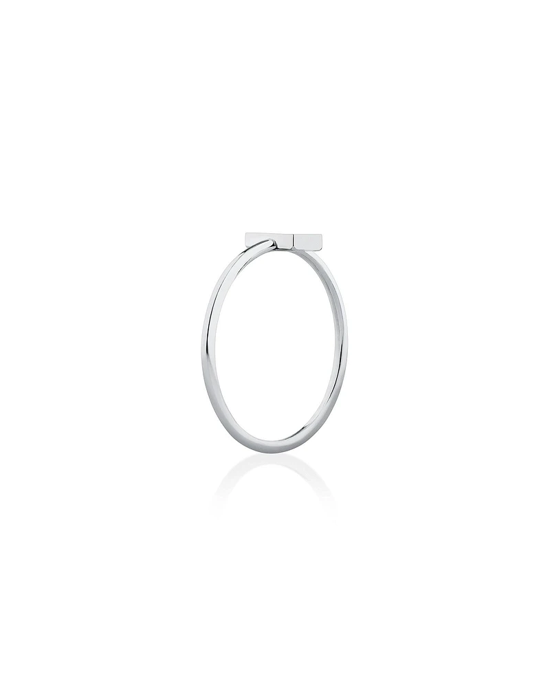 C Initial Ring in Sterling Silver