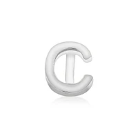 E Initial Single Stud Earring in Sterling Silver