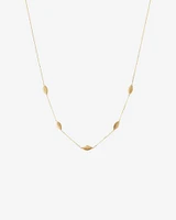 Marquise Station Necklace in 10kt Yellow Gold