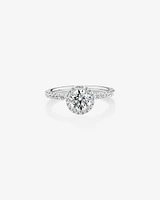 Sir Michael Hill Designer Halo Engagement Ring with 1.36 Carat TW of Diamonds in 18kt White Gold