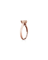 Bague en or rose 10 K à morganite solitaire