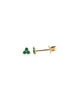 Trio Emerald Earrings in 10kt Yellow Gold