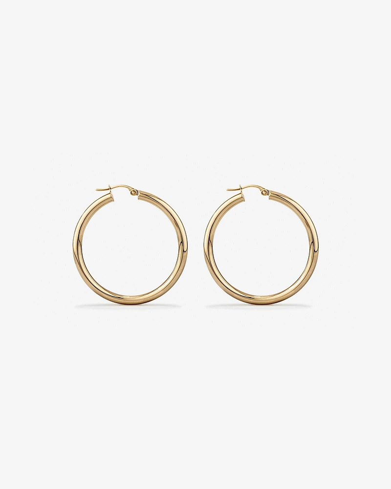 30mm Hoop Earrings in 10kt Yellow Gold