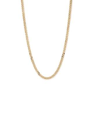 55cm (22") 6.8mm Width Semi Solid Diamond Cut Curb Chain in 10kt Yellow Gold