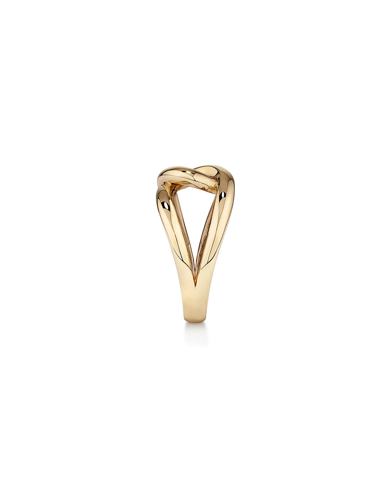 Round Bold Link Ring in 10kt Yellow Gold