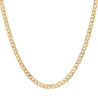 50cm (20") Semi Solid Curb Chain in 10kt Yellow Gold