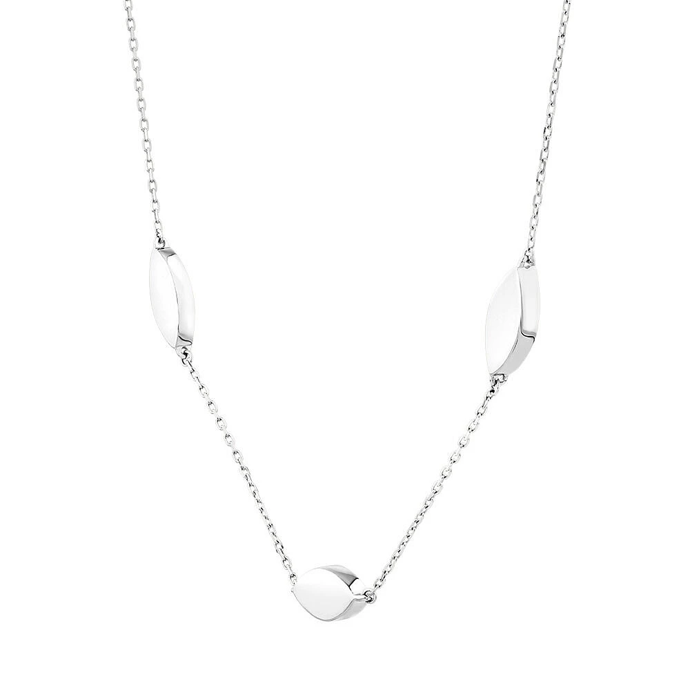 Marquise Station Necklace in Sterling Silver