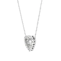 Heart Pendant with 0.25 Carat TW Diamonds in 10kt White Gold