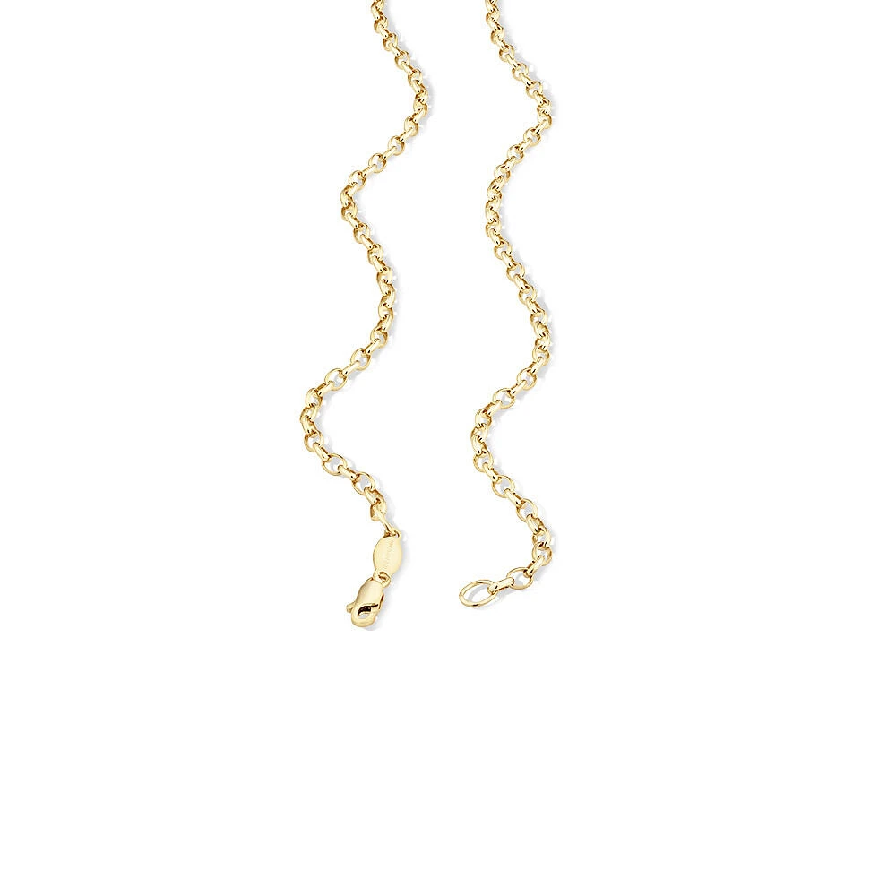 50cm (20") Oval Belcher Chain in 10kt Yellow Gold