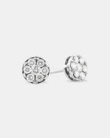 Stud Earrings with 0.50 Carat TW of Diamonds in 10kt White Gold