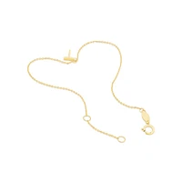 19cm (7.5") C Initial Bracelet in 10kt Yellow Gold