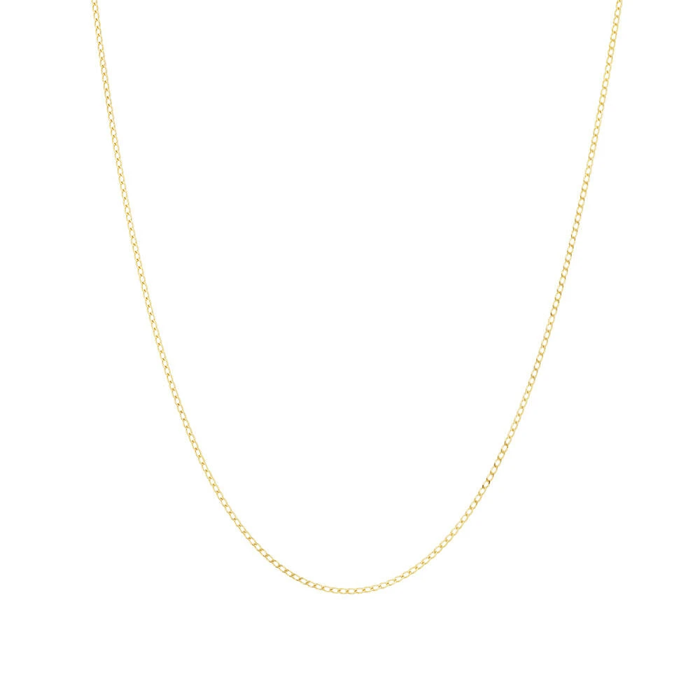 50cm (20") Curb Chain in 10kt Yellow Gold