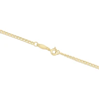 55cm (22") Hollow Curb Chain in 10kt Yellow Gold