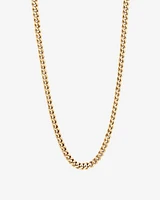 55cm (22") 9mm Width Semi Solid Diamond Cut Curb Chain in 10kt Yellow Gold