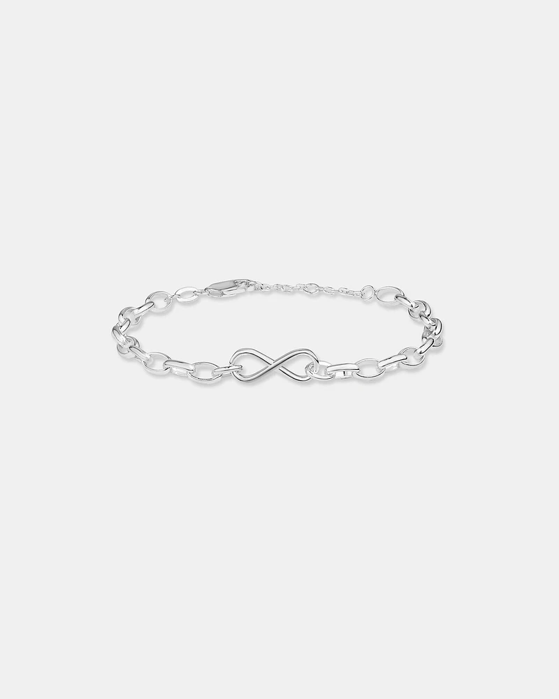 Bracelet Chaîne Belcher Infinity en Argent Sterling