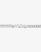 55cm (22") 7mm Width Miami Curb Chain in Sterling Silver