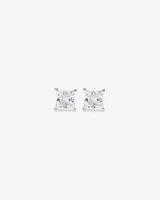 Stud Earrings with Cubic Zirconia in Sterling Silver