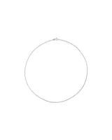 50cm (20") 1.25mm Width Round Box Chain Necklace in Sterling Silver