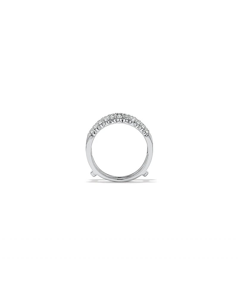 Bague complémentaire en or blanc 14 K avec diamants totalisant 0,70 ct