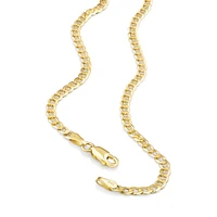 60cm (24") 3mm-3.5mm Width Curb Chain in 10kt Yellow Gold