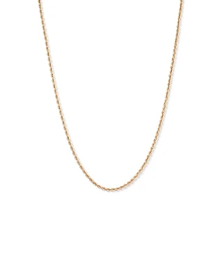 50cm (20") 3.3mm Width Semi-Solid Rope Chain in 10kt Yellow Gold