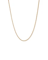 50cm (20") 3.3mm Width Semi-Solid Rope Chain in 10kt Yellow Gold
