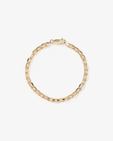 19cm (7.5") 4.5mm-5mm Width Hollow Anchor Bracelet in 10kt Yellow Gold