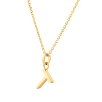 O Initial Pendant in 10kt Yellow Gold