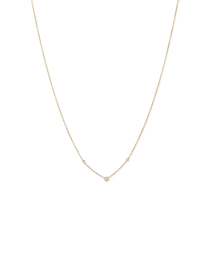 Necklace with 0.10 Carat TW of Diamonds in 10kt Yellow Gold