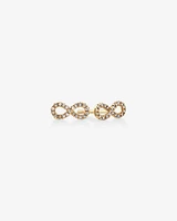 Mini Infinity Earrings with Diamonds in 10kt Yellow Gold