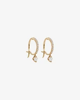 Single Drop Earrings with 0.37 Carat TW of Diamonds in 18kt Yellow Gold