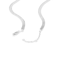 45cm (17") 4.5mm-5mm Width Snake Chain In Sterling Silver