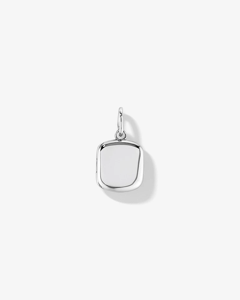 Pendentif médaillon carré en argent sterling