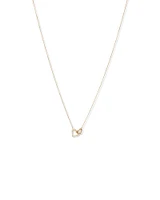 Double Open Heart Necklace in 10kt Yellow Gold