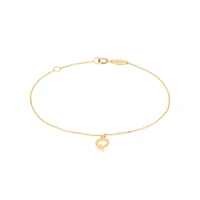 19cm (7.5") C Initial Bracelet in 10kt Yellow Gold