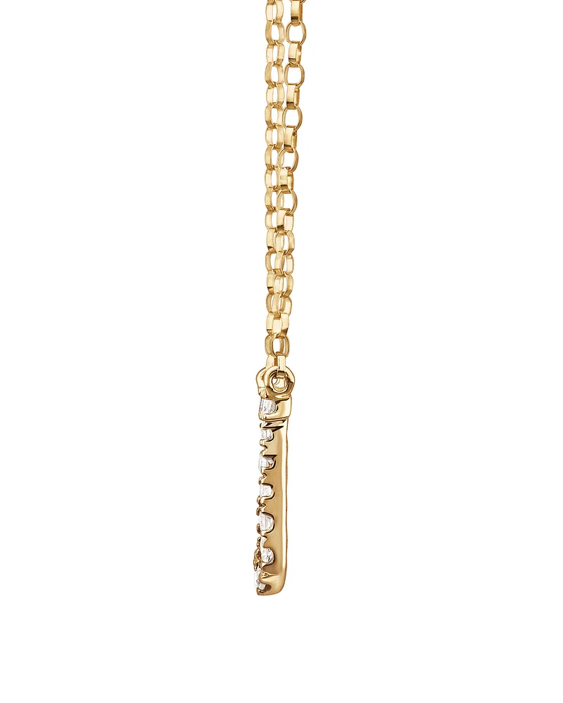 "K" Initial Necklace with 0.10 Carat TW of Diamonds in 10kt Yellow Gold