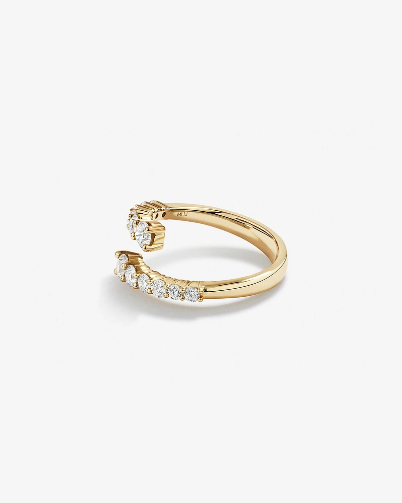 Bypass Ring with 1.00 Carat TW of Diamonds in 10kt Yellow Gold