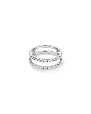 Bague amplificatrice avec 0,25 carat TW de diamants en or blanc 14kt