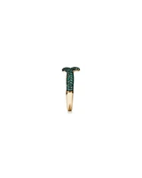 Stardust Emerald Pave Bypass Ring in 10kt Yellow Gold