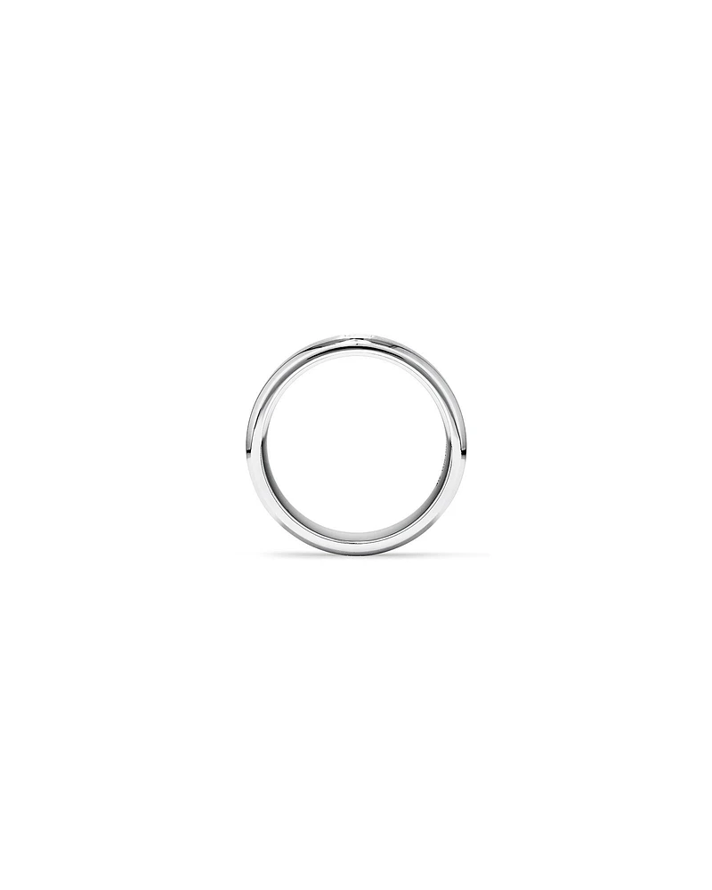 Bague en or blanc 10 K avec diamants totalisant 0,15 ct pour homme