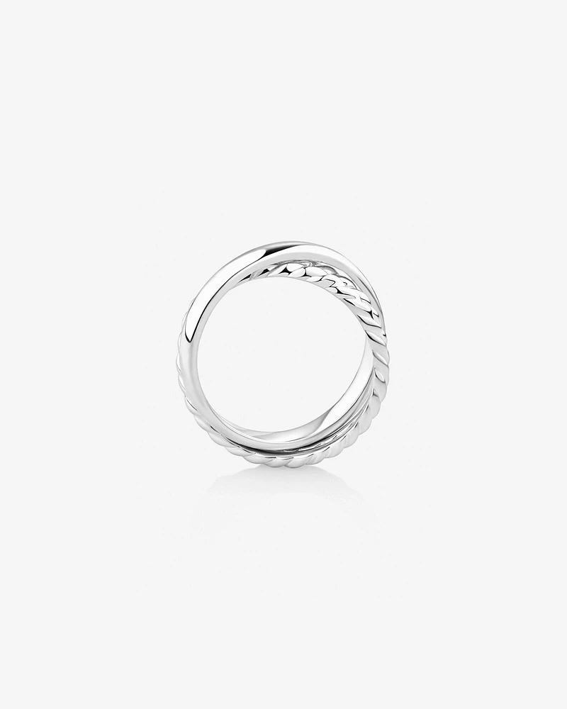 Bague à triple jonc en argent sterling