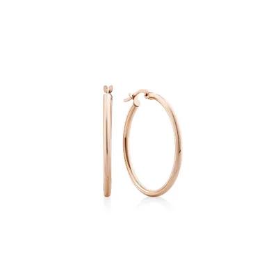 25mm Hoop Earrings 10kt Rose Gold