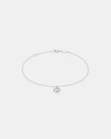 19cm (7.5") N Initial Bracelet in Sterling Silver