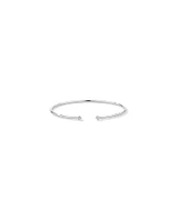 Diamond Torque Bangle in 10kt White Gold